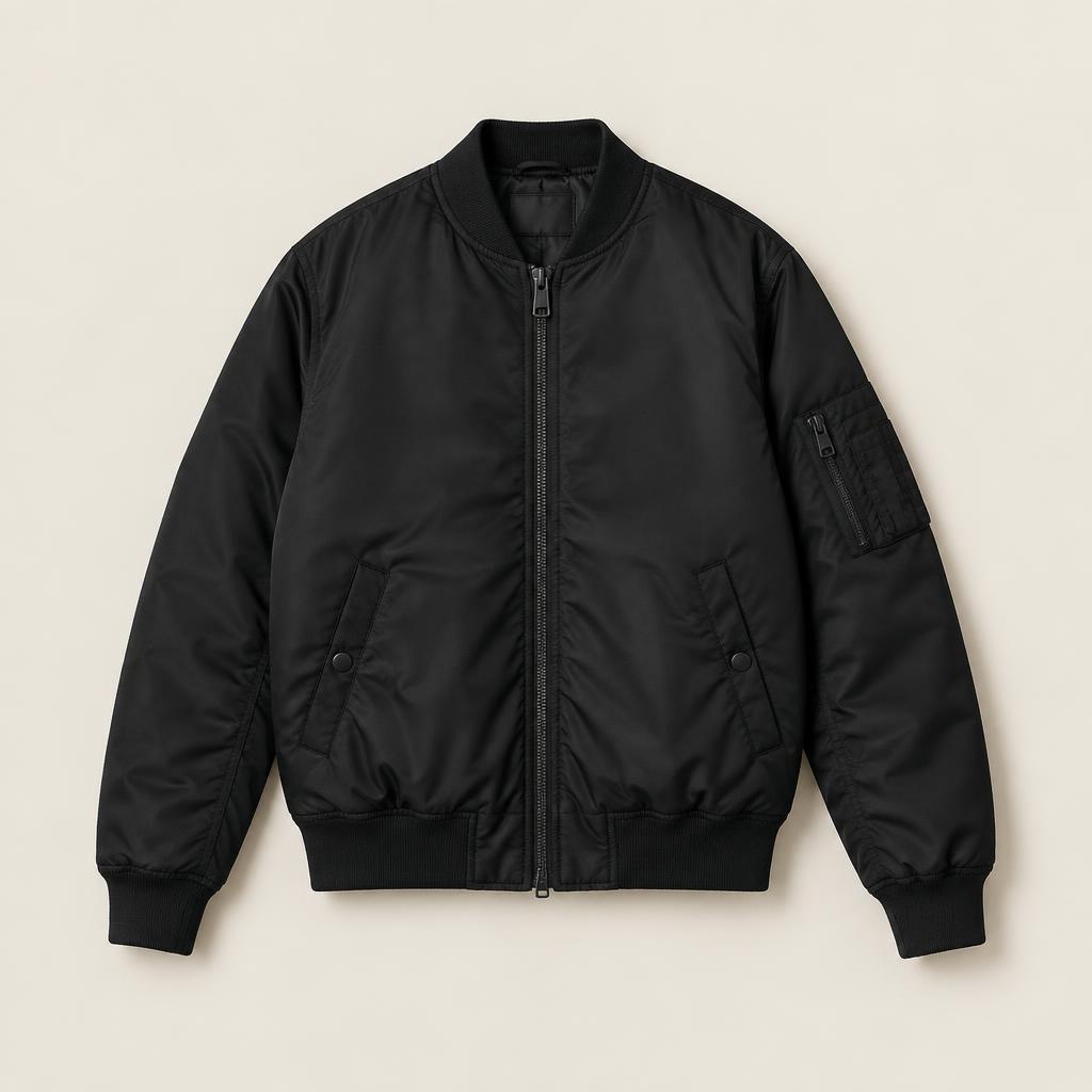 Casaco Bomber Nylon — Preto