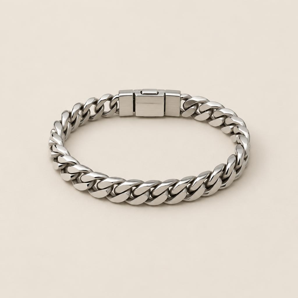Bracelete Aço Inoxidável — Prata