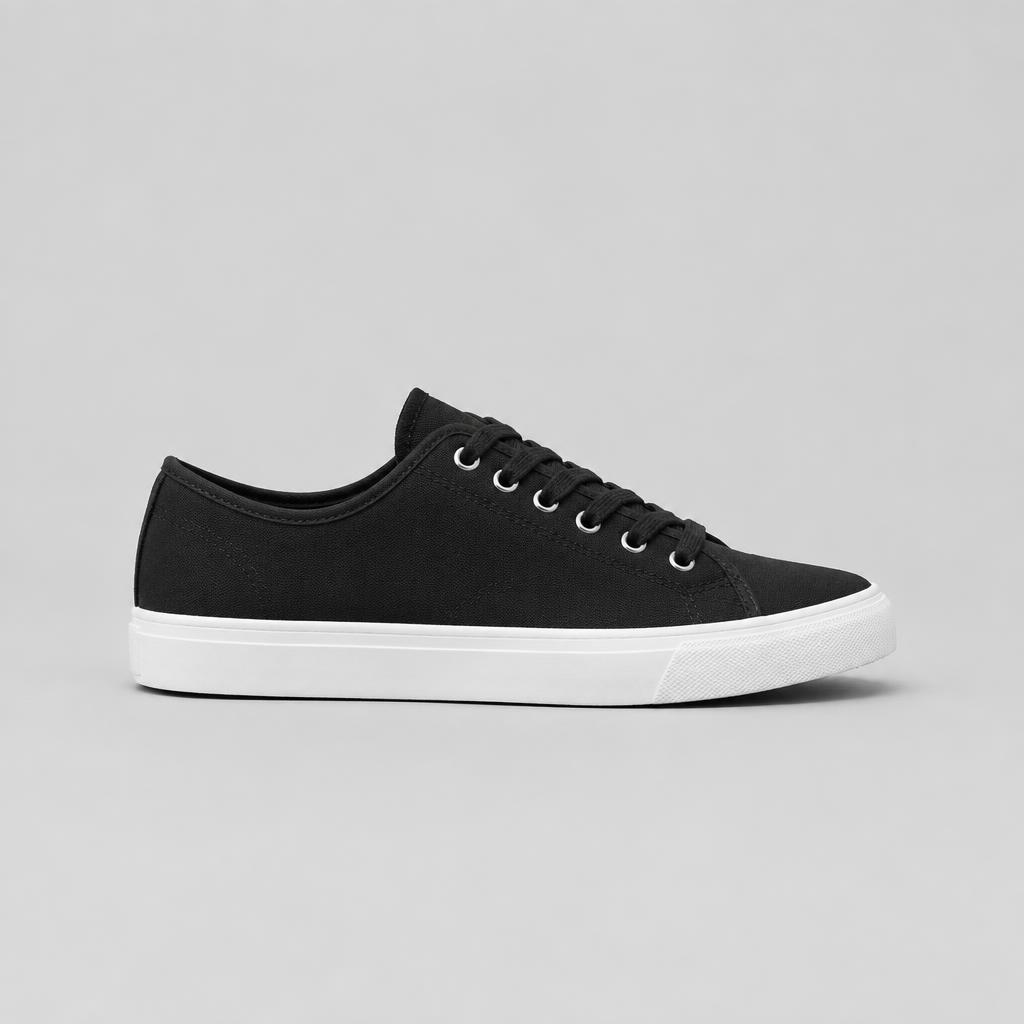 Ténis Canvas Minimalista — Preto