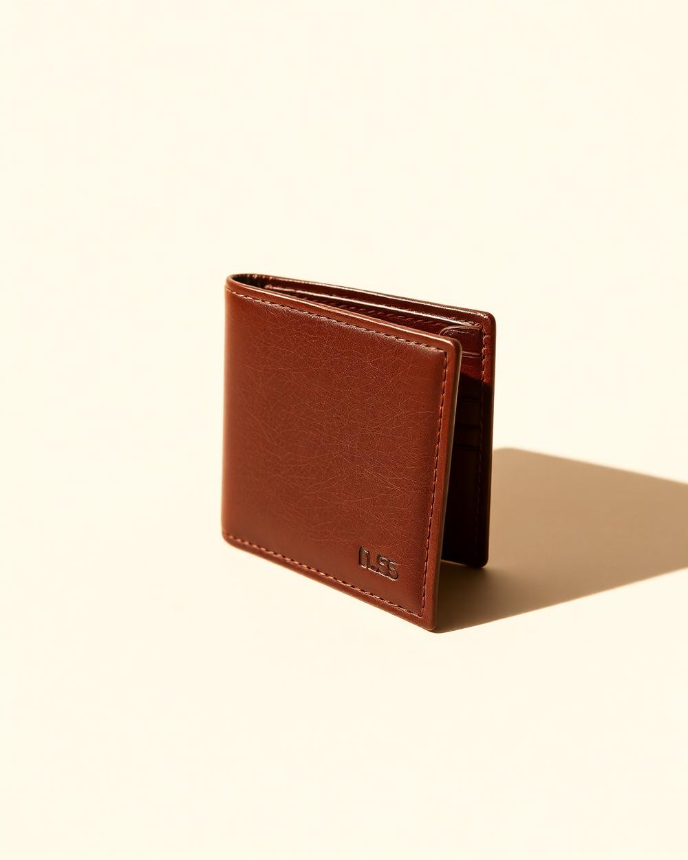 Carteira de Couro Bifold — Castanha